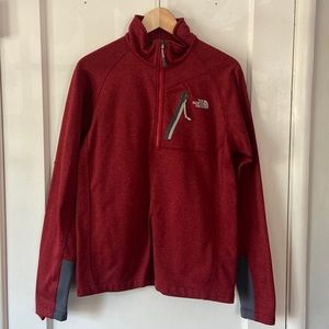 Northface 1/4 Zipped Canyon Fleece Crimson Color